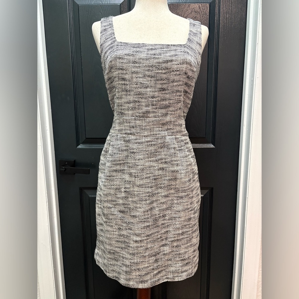Banana Republic Textured Black and White Tweed Dress